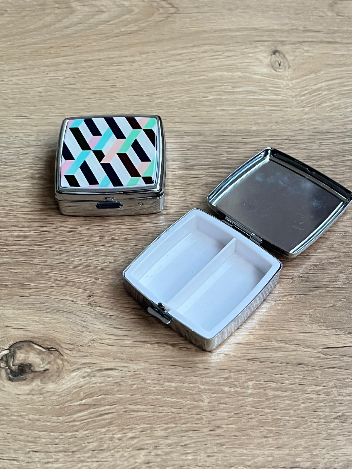 Metal 2 Bölmeli İlaç Kutusu 