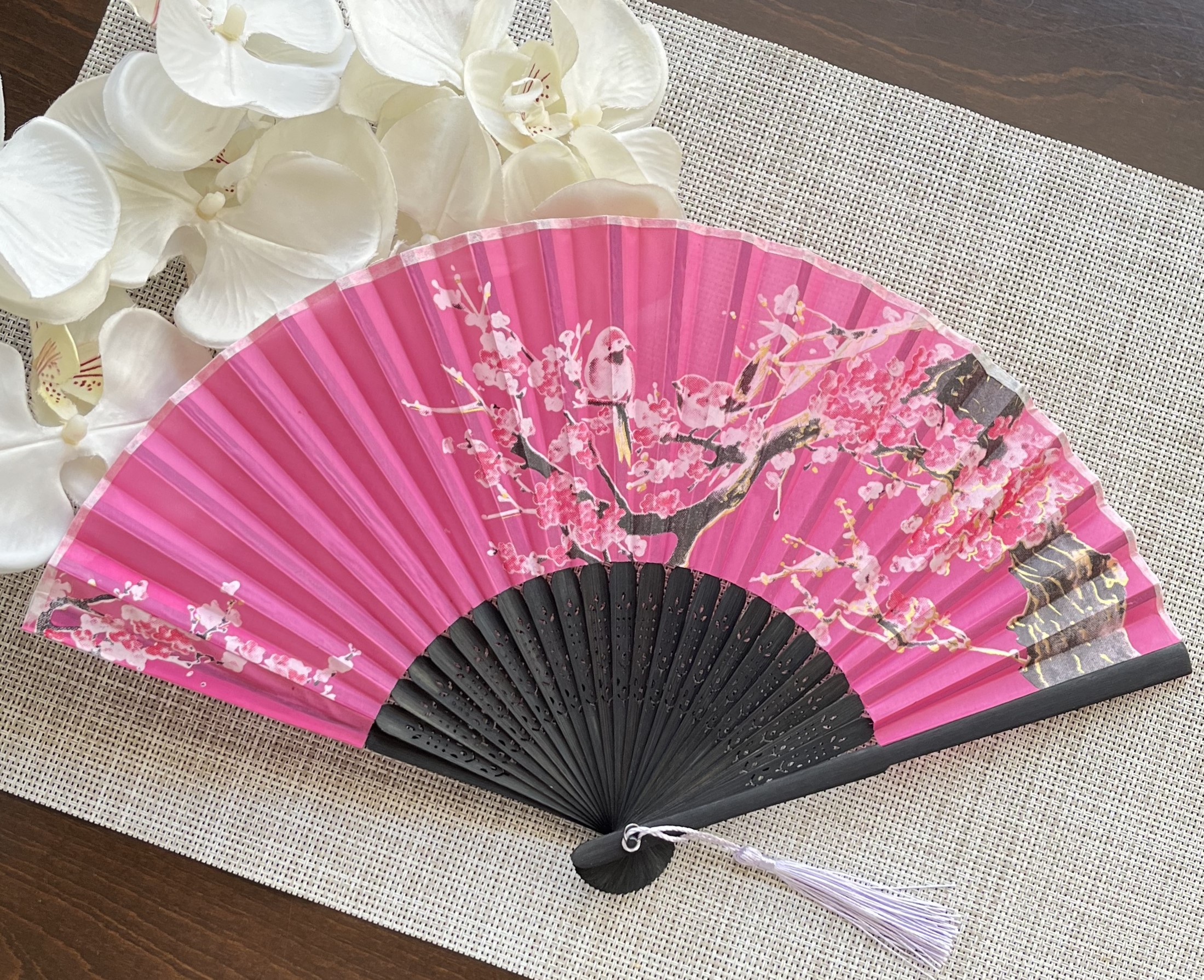 Bambu Kumaş Yelpaze 12 adet